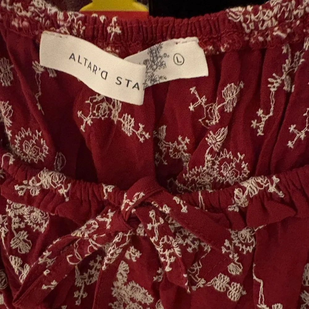 Altar'd State Aura floral maxi dress puff sleeves - Picture 5 of 5